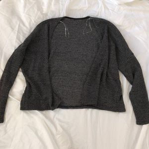 BLACK/GRAY CARDIGAN medium
